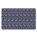 White And Blue Indian Elephant Print Polyester Doormat