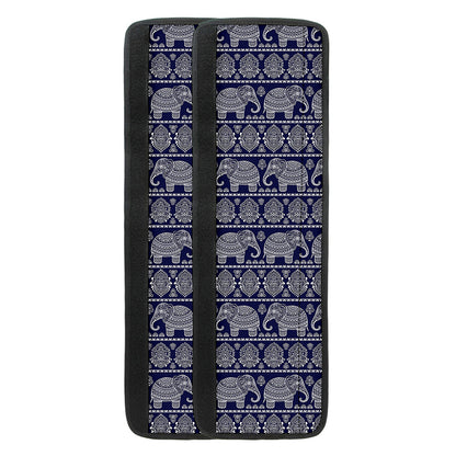 White And Blue Indian Elephant Print Refrigerator Handle Covers