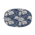 White And Blue Lotus Flower Print Car Side Mirror Covers