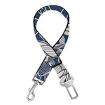 White And Blue Lotus Flower Print Dog Seat Belt