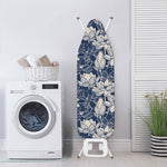 White And Blue Lotus Flower Print Ironing Board Cover