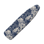 White And Blue Lotus Flower Print Ironing Board Cover