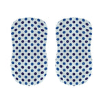 White And Blue Polka Dot Pattern Print Bar Stool Covers