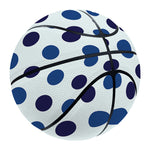 White And Blue Polka Dot Pattern Print Basketball