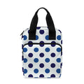 White And Blue Polka Dot Pattern Print Bible Tote Bag