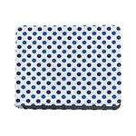 White And Blue Polka Dot Pattern Print Bifold Wallet