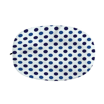 White And Blue Polka Dot Pattern Print Car Side Mirror Covers