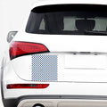 White And Blue Polka Dot Pattern Print Car Sticker