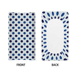 White And Blue Polka Dot Pattern Print Changing Pad Cover