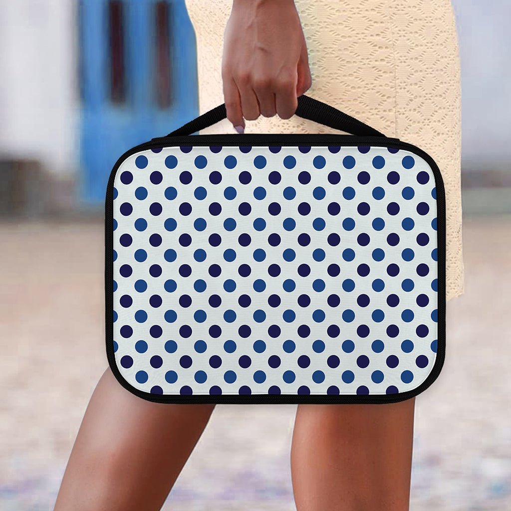 White And Blue Polka Dot Pattern Print Classic Bible Case