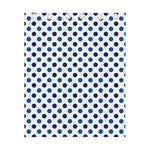 White And Blue Polka Dot Pattern Print Curtain