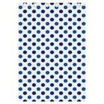 White And Blue Polka Dot Pattern Print Curtain