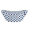 White And Blue Polka Dot Pattern Print Fanny Pack