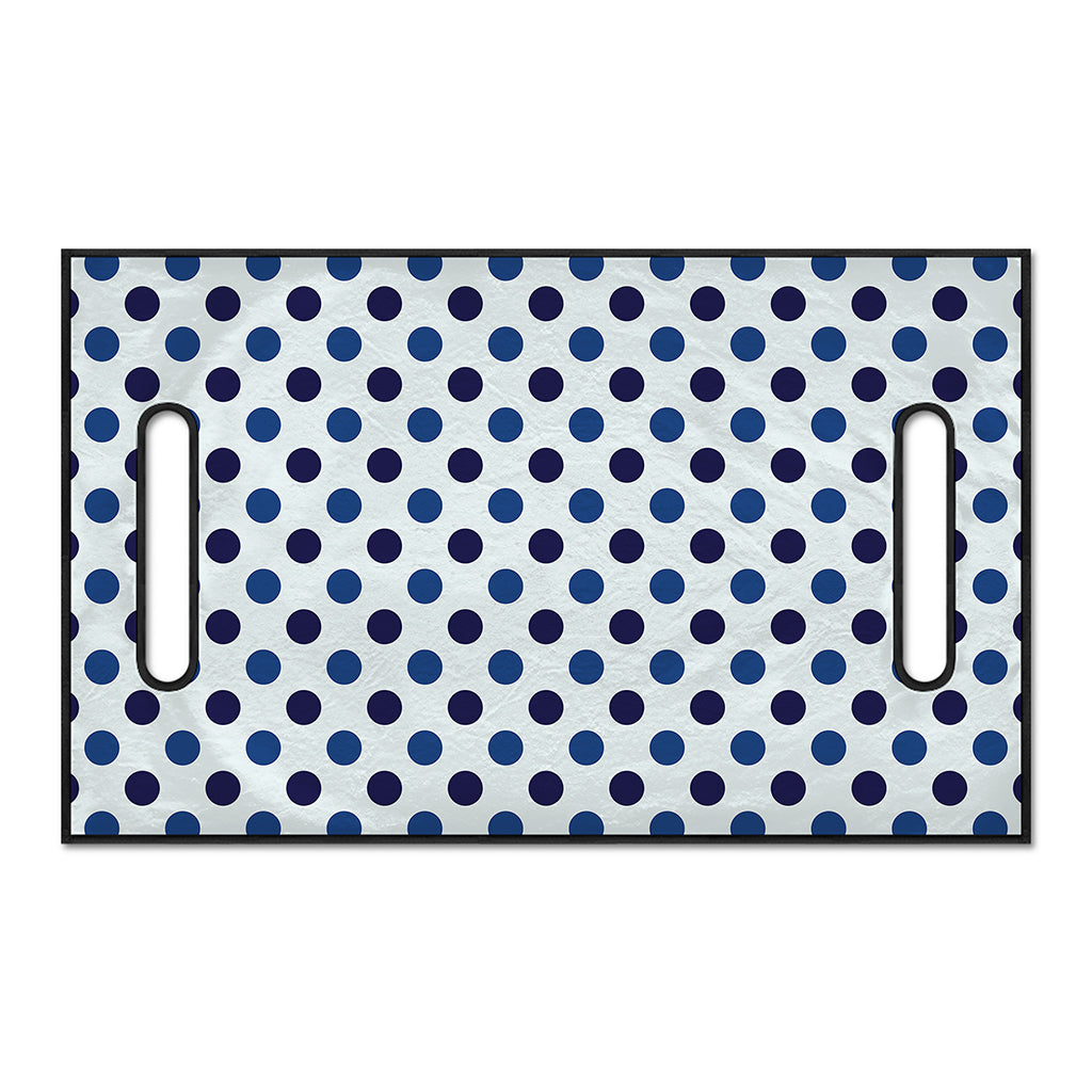 White And Blue Polka Dot Pattern Print Golf Cart Seat Cover