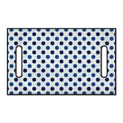 White And Blue Polka Dot Pattern Print Golf Cart Seat Cover