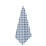 White And Blue Polka Dot Pattern Print Hand Towel