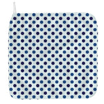 White And Blue Polka Dot Pattern Print Hand Towel