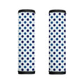 White And Blue Polka Dot Pattern Print Handle Covers