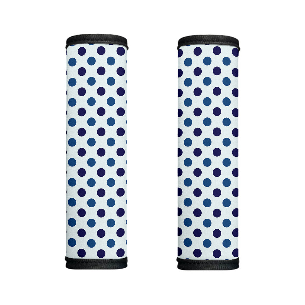White And Blue Polka Dot Pattern Print Handle Covers