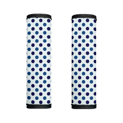 White And Blue Polka Dot Pattern Print Handle Covers