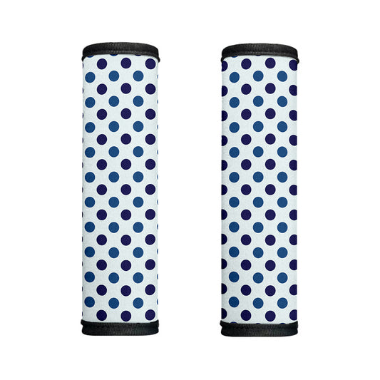 White And Blue Polka Dot Pattern Print Handle Covers