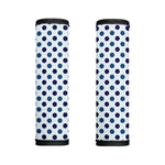 White And Blue Polka Dot Pattern Print Handle Covers