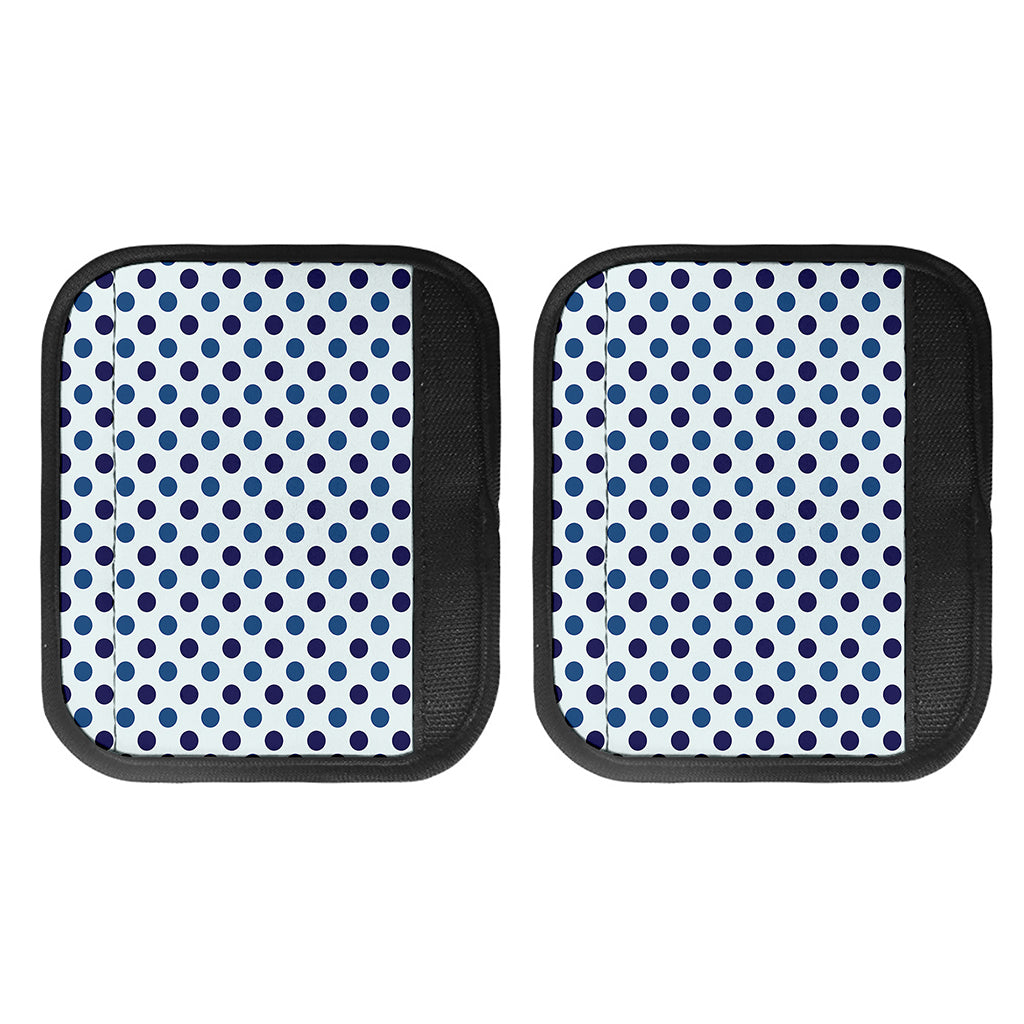 White And Blue Polka Dot Pattern Print Handle Covers