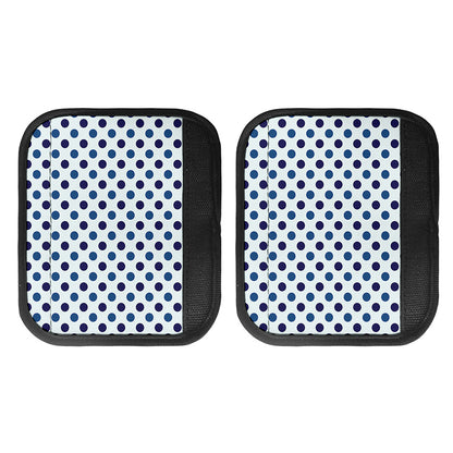 White And Blue Polka Dot Pattern Print Handle Covers