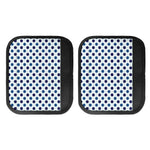 White And Blue Polka Dot Pattern Print Handle Covers