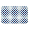 White And Blue Polka Dot Pattern Print Indoor Door Mat