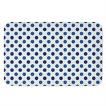 White And Blue Polka Dot Pattern Print Indoor Door Mat