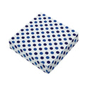 White And Blue Polka Dot Pattern Print Outdoor Seat Cushion Cover