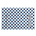White And Blue Polka Dot Pattern Print Placemat