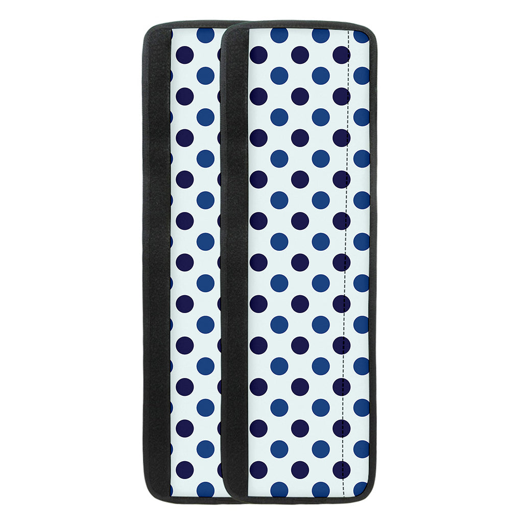White And Blue Polka Dot Pattern Print Refrigerator Handle Covers
