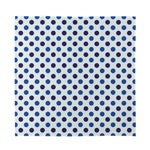 White And Blue Polka Dot Pattern Print Silk Bandana