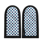 White And Blue Polka Dot Pattern Print Skillet Handle Cover