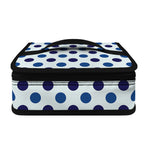 White And Blue Polka Dot Pattern Print Small Lunch Bag