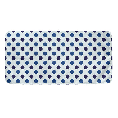 White And Blue Polka Dot Pattern Print Towel