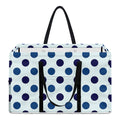 White And Blue Polka Dot Pattern Print Utility Tote Bag