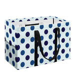 White And Blue Polka Dot Pattern Print Utility Tote Bag