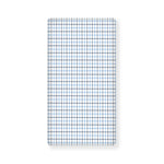 White And Blue Tattersall Pattern Print Baby Crib Sheet