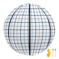 White And Blue Tattersall Pattern Print Basketball