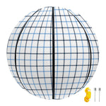 White And Blue Tattersall Pattern Print Basketball