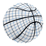 White And Blue Tattersall Pattern Print Basketball