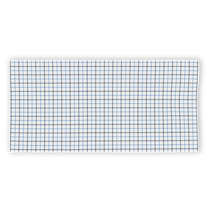 White And Blue Tattersall Pattern Print Beach Towel