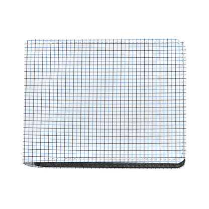 White And Blue Tattersall Pattern Print Bifold Wallet