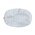 White And Blue Tattersall Pattern Print Car Side Mirror Covers