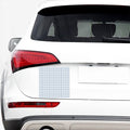 White And Blue Tattersall Pattern Print Car Sticker