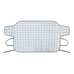 White And Blue Tattersall Pattern Print Car Windshield Snow Cover