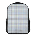 White And Blue Tattersall Pattern Print Casual Backpack